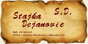 Stajka Dejanović vizit kartica